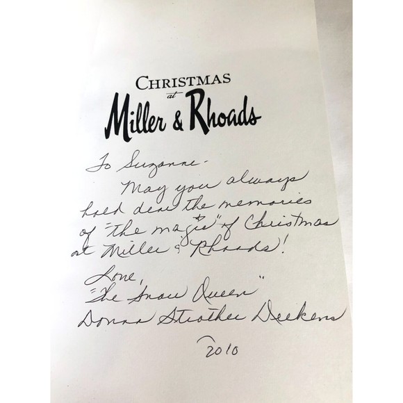 Christmas at Miller & Rhoads: Memoirs of a Snow Queen by Deekens Signed Richmond - Picture 3 of 5